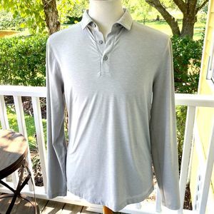 lululemon athletica Gray Long Sleeve Polo Shirt